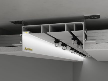 Дворядний карниз прихованого монтажу 172×53