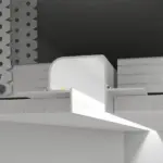 Роздільний профіль тіньового шва РПТШ 22,5х37 LED Білий