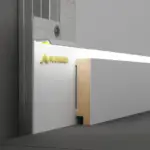 Плінтус прихованого монтажу 60мм для гіпсокартону Білий