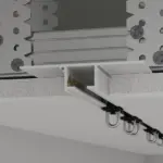 Однорядний карниз прихованого монтажу 68х15х15 Білий