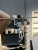 Бігунок класичний посилений до однорядного карнизу прихованого монтажу 68х15х15 Білий - Зображення 2