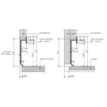 Алюмінієвий плінтус прихованого монтажу для LED-підсвітки 60 мм анодований - Зображення 2