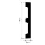 Плінтус поліуретановий гладкий Gaudi Decor CR 956 - Зображення 3