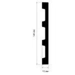 Плінтус поліуретановий гладкий Gaudi Decor CR 958 - Зображення 3