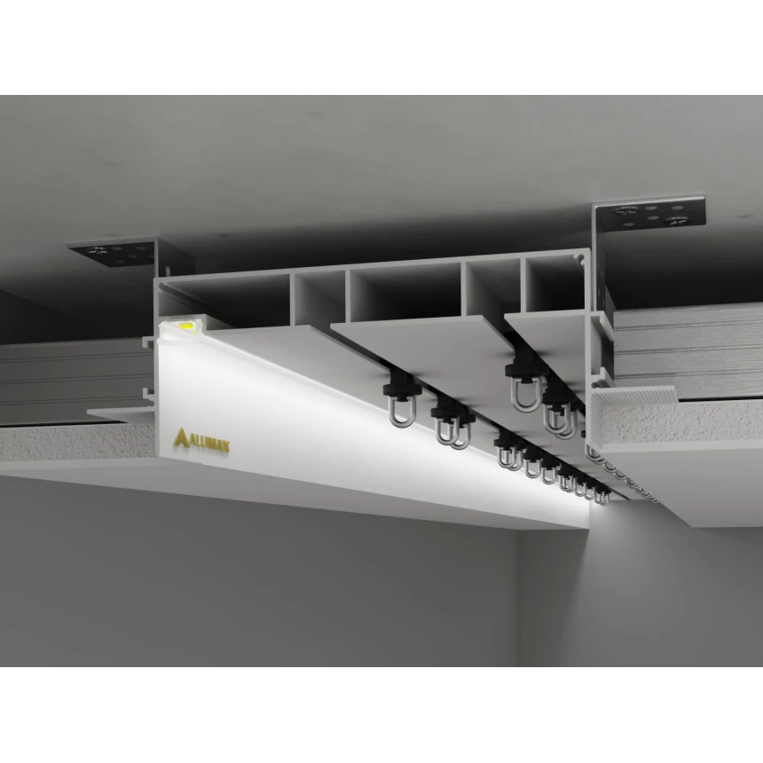 зображення_viber_2025-10-16_00-09-53-852-860x860 Дворядний карниз прихованого монтажу 172х53 з Led підсвіткою Білий - Зображення 1