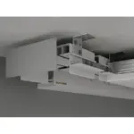 Алюмінієва заглушка до дворядного карнизу прихованого монтажу 172х53 Біла - Зображення 2