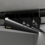 Дворядний карниз прихованого монтажу 172х53 з Led підсвіткою Чорний