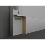 Плінтус прихованого монтажу 60 мм для гіпсокартону Білий - Зображення 3