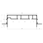 Дворядний карниз прихованого монтажу 172х53 з Led підсвіткою Чорний - Зображення 3