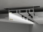 Дворядний карниз прихованого монтажу 172х53 з Led підсвіткою Без Покриття