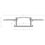 Врізний профіль для гіпсокартону з LED каналом 61x28x14 - Зображення 2