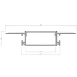 Врізний профіль для гіпсокартону з LED каналом 88x48x18,5 - Зображення 2