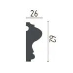 Молдинг поліуретановий гладкий Gaudi Decor CR 689 - Зображення 2