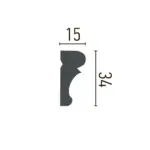 Молдинг поліуретановий гладкий Gaudi Decor CR 3063 - Зображення 2