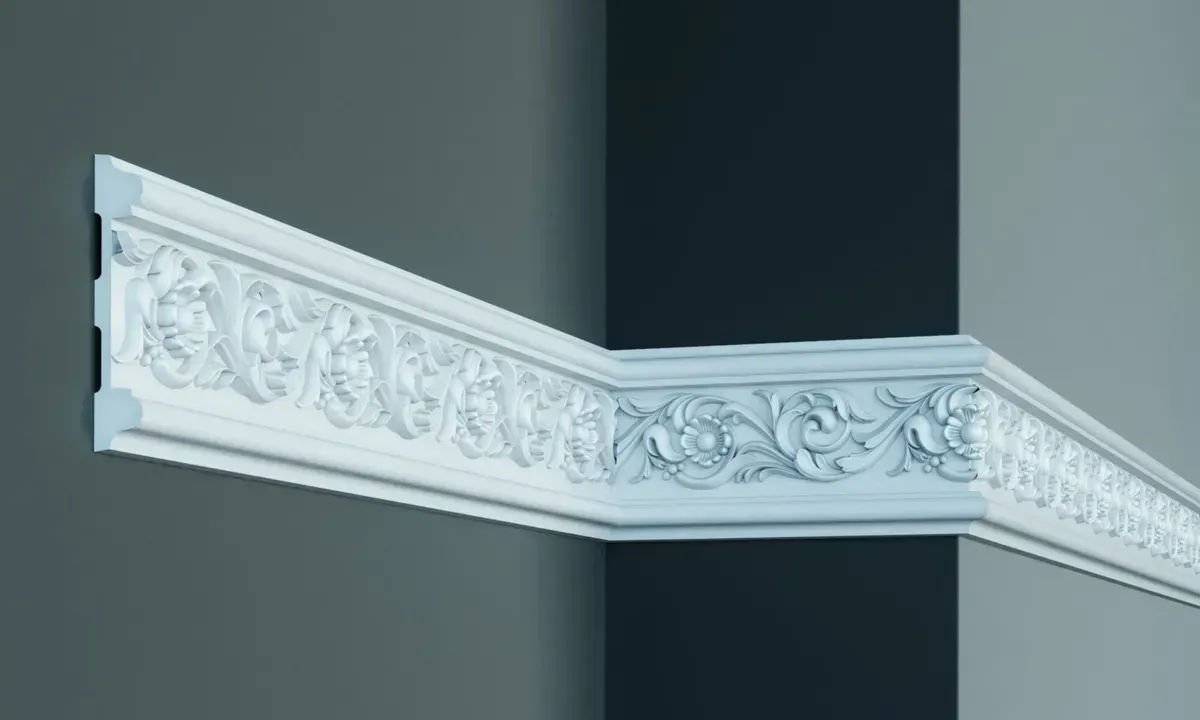 79581796435207.webp Молдинг поліуретановий з орнаментом Gaudi Decor CR 632 - Зображення 1