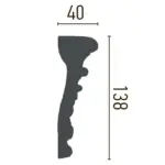 Молдинг поліуретановий з орнаментом Gaudi Decor CR 608 - Зображення 2