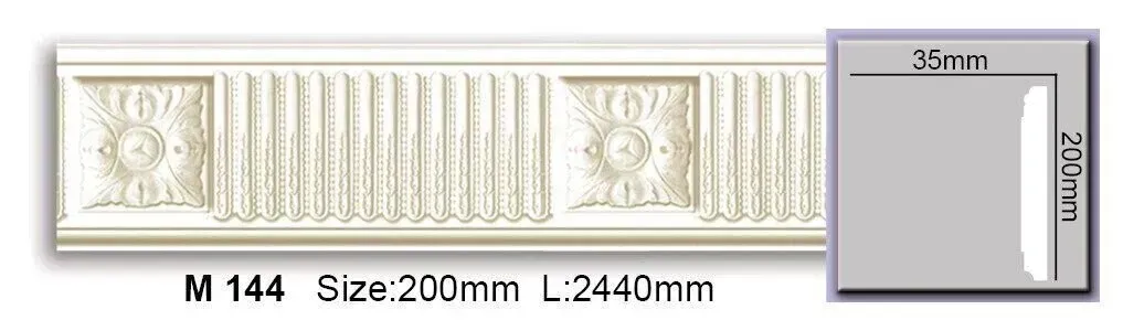 84216495098767.webp Молдинг з орнаментом поліуретановий Harmony M 144 - Зображення 1