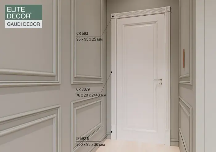 Молдинг поліуретановий з орнаментом Gaudi Decor CR 3079 - Зображення 3