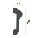Молдинг поліуретановий гладкий Gaudi Decor CR 3044 - Зображення 2