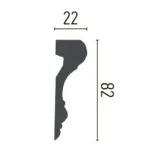 Молдинг поліуретановий гладкий Gaudi Decor CR 516 - Зображення 2