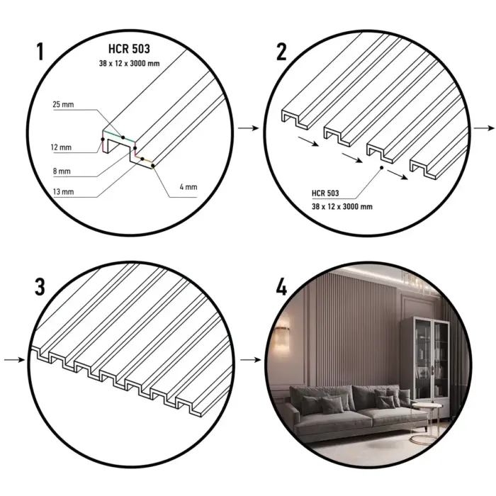 Молдинг полімерний Grand Decor HCR 503 - Зображення 4